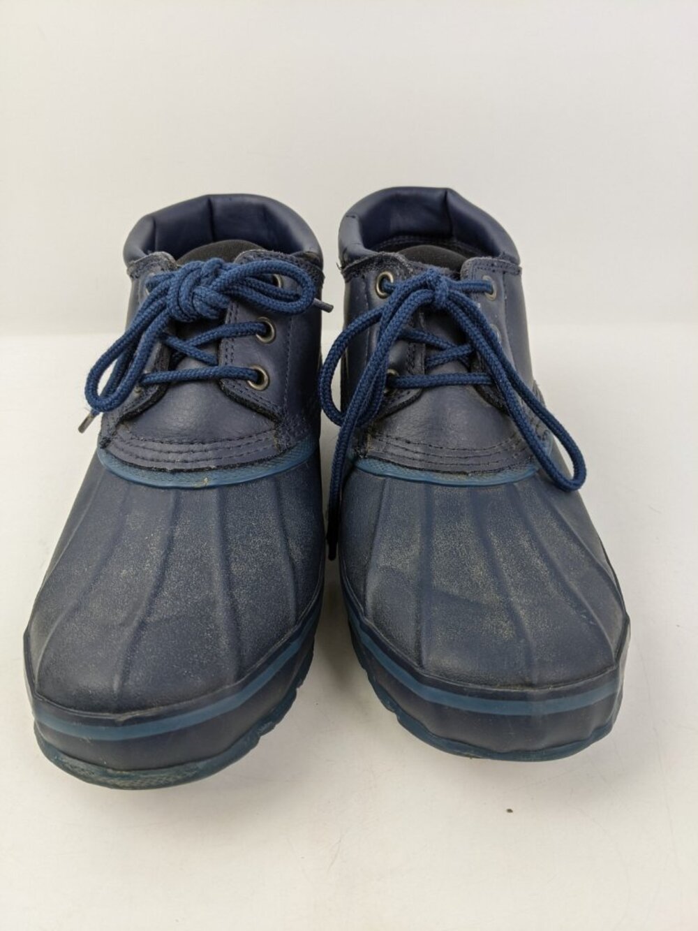 Baffin Steel Shank Lace Up Waterproof Blue Duck Boots Womens Size 8 White Tail